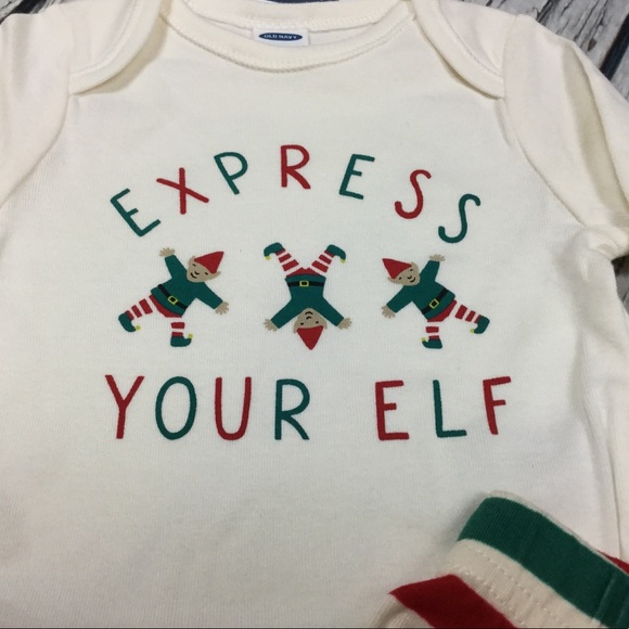 Old Navy 0 3 Month Christmas Elf Layette Outfit - Picture 2 of 3